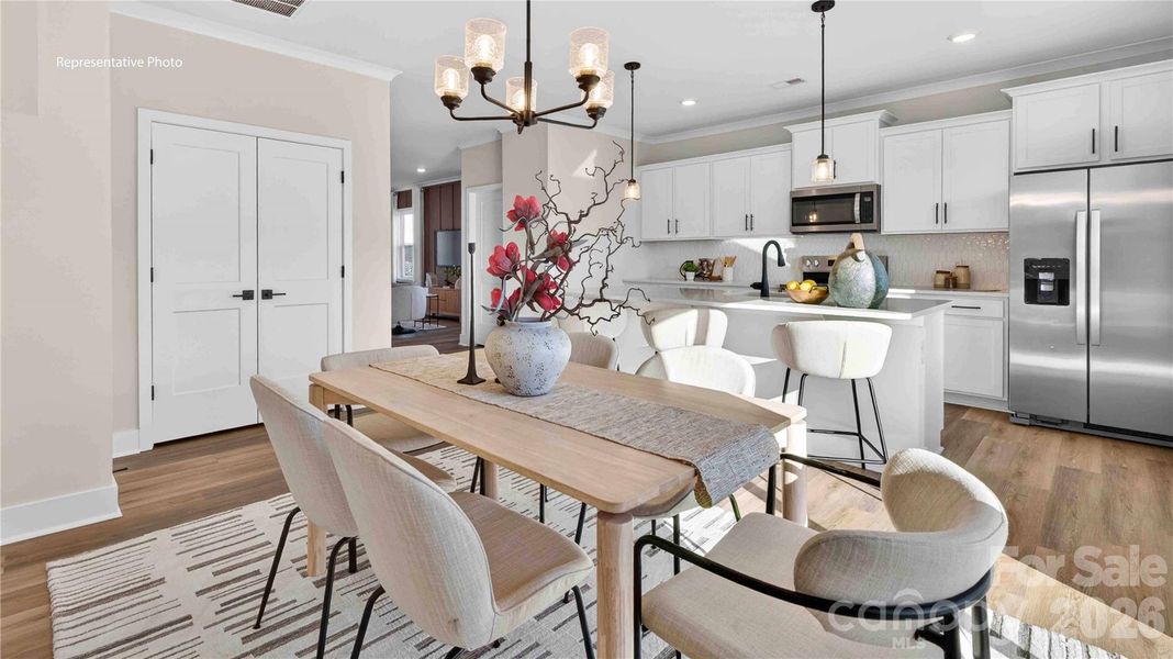 Furnished interior view inside a new home in The Townes at Lake Norman, Mooresville (Image 10).