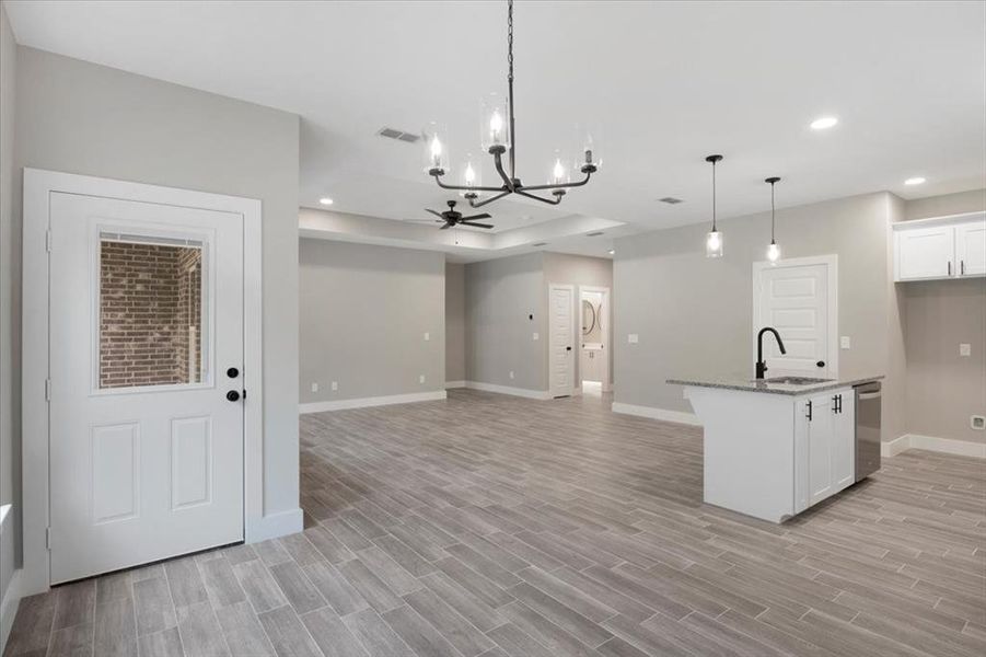 Furnished interior view inside a new home in , Lindale (Image 8). Furnished interior view inside a new home in , Lindale (Image 8).