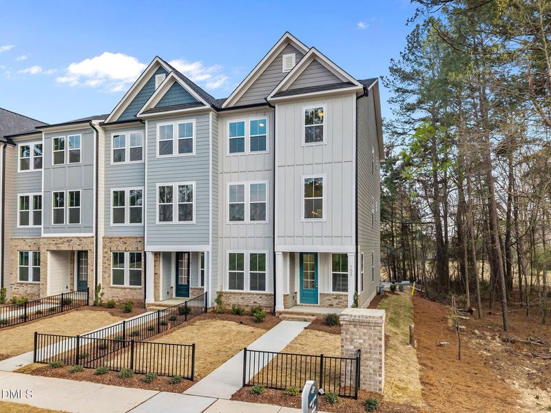 Front exterior of a new home in Camden Park, Knightdale, NC, highlighting curb appeal (Image 29).