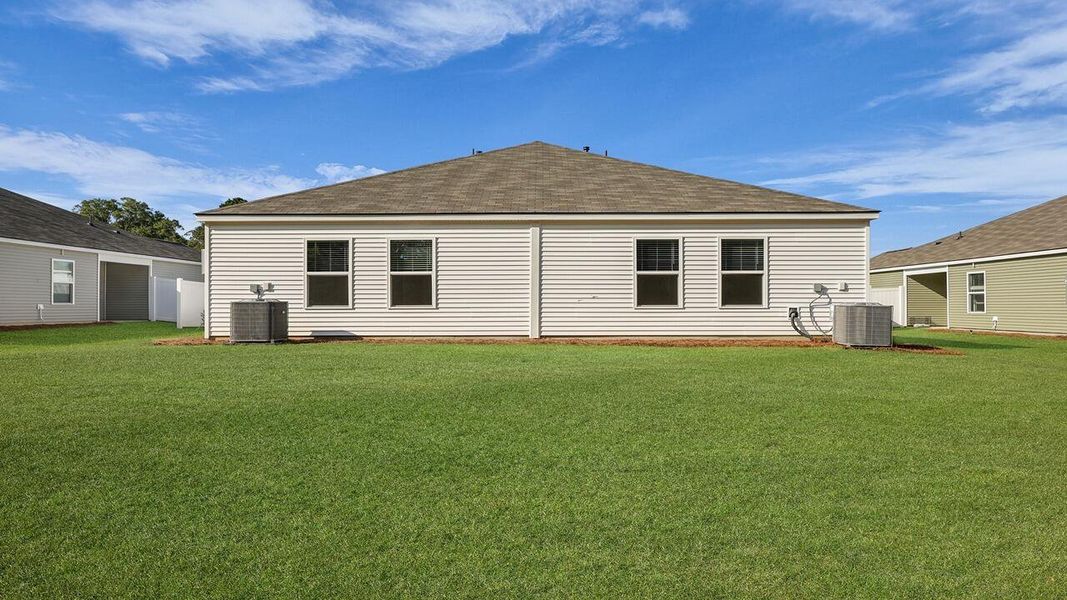 Exterior details and patio area of a home in The Timbers, Harleyville (Image 3).