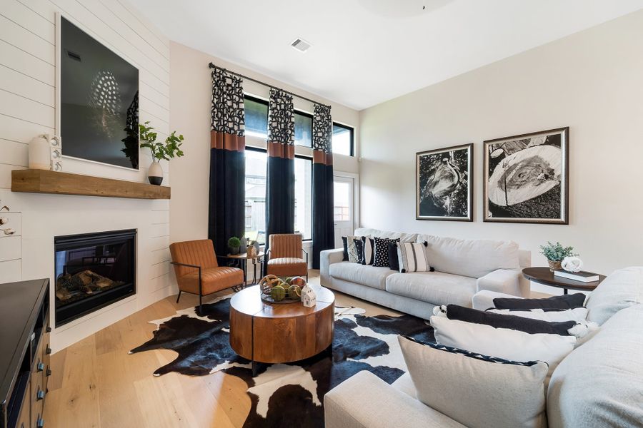 Furnished interior view inside a new home in Massey Oaks, Pearland (Image 17).