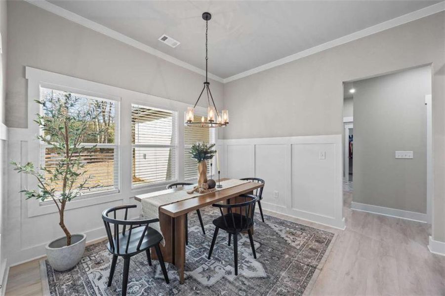 Furnished interior view inside a new home in , Monroe (Image 43).