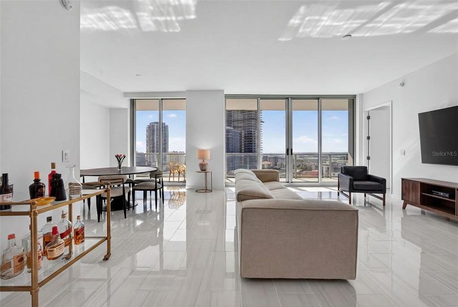 Furnished interior view inside a new home in , St. Petersburg (Image 9).