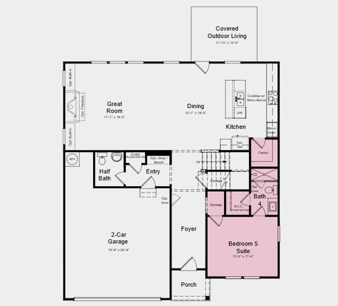 2D floor plan layout of this home in Auburn Glen, Dacula, GA (Image 3).