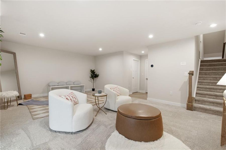 Furnished interior view inside a new home in , Sugar Hill (Image 8). Furnished interior view inside a new home in , Sugar Hill (Image 8).