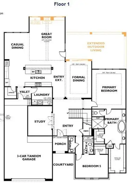 2D floor plan layout of this home in , Manvel, TX (Image 3).