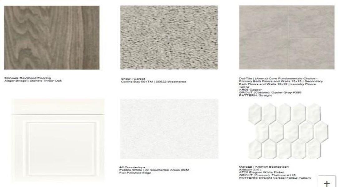 Design Selections. Home is under construction, selections subject to change.