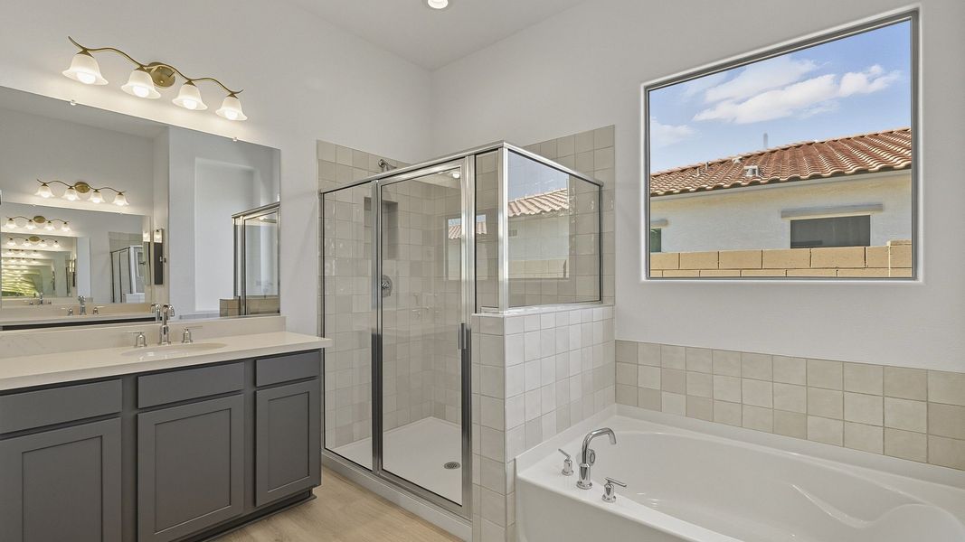 Furnished interior view inside a new home in Hacienda at Estrella, Goodyear (Image 26).