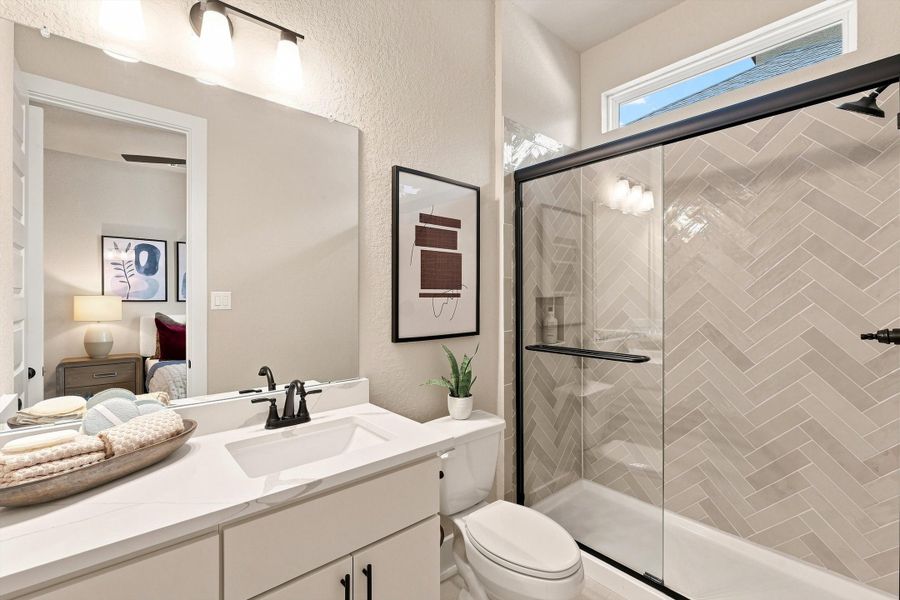 Representative furnished interior of a home built from the Jonestown by Scott Felder Homes in Esperanza, Boerne (Image 11).