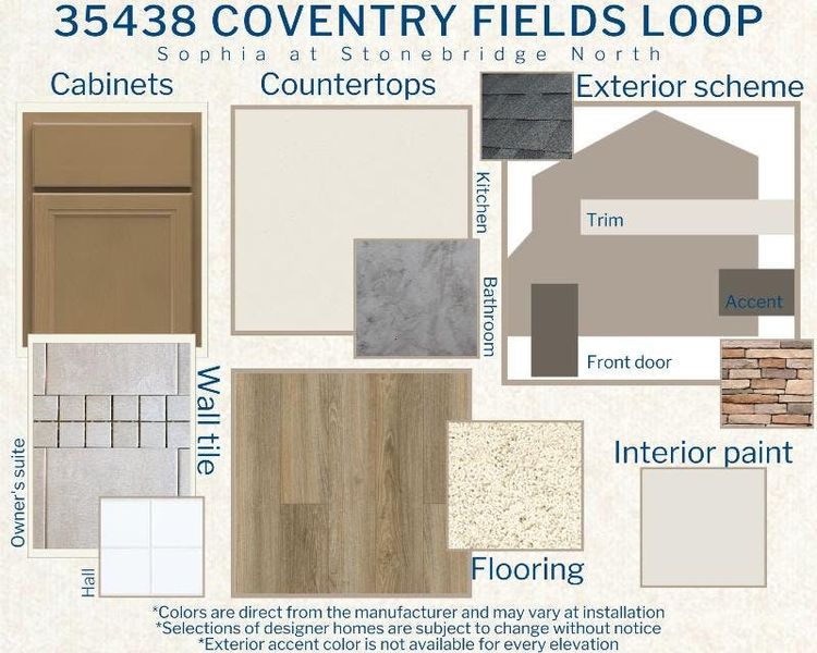 Sophia - Colors for this home