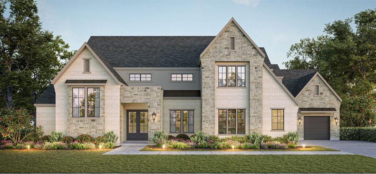Front exterior of a new home in Dean Farms, Lucas, TX, highlighting curb appeal (Image 1). Front exterior of a new home in Dean Farms, Lucas, TX, highlighting curb appeal (Image 1).