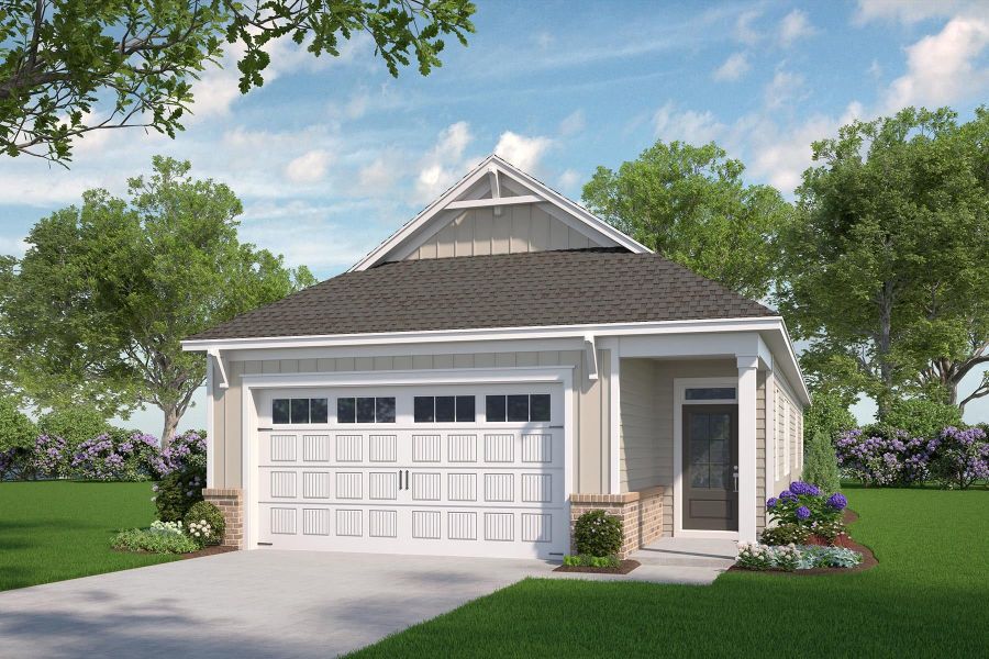 Representative exterior photo of a completed home built from the Aspen by McKee Homes in The Walk at East Village, Clayton, NC (Image 1). Representative exterior photo of a completed home built from the Aspen by McKee Homes in The Walk at East Village, Clayton, NC (Image 1).