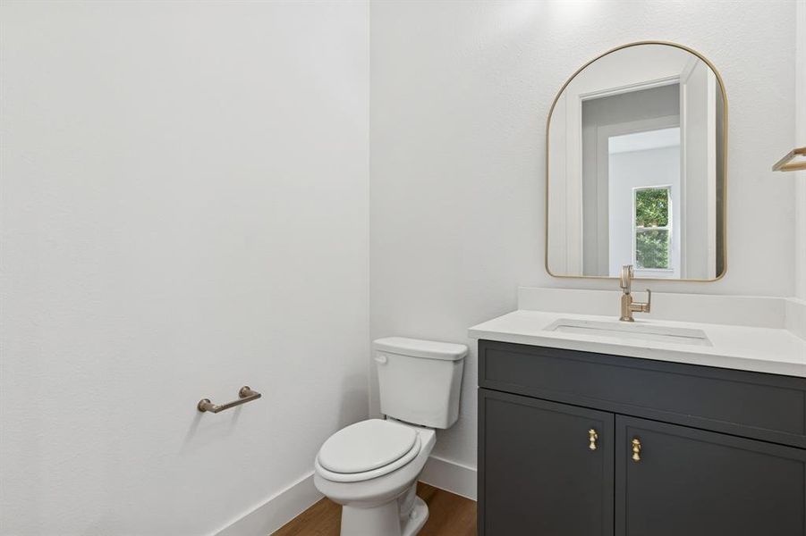Half bath on first floor.