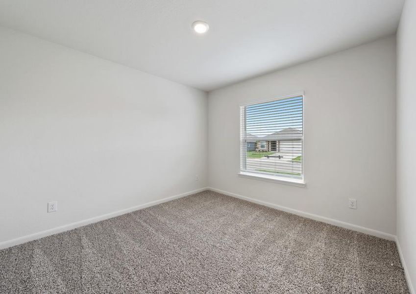 The secondary bedrooms are a great space for a child's bedroom or a guest room.