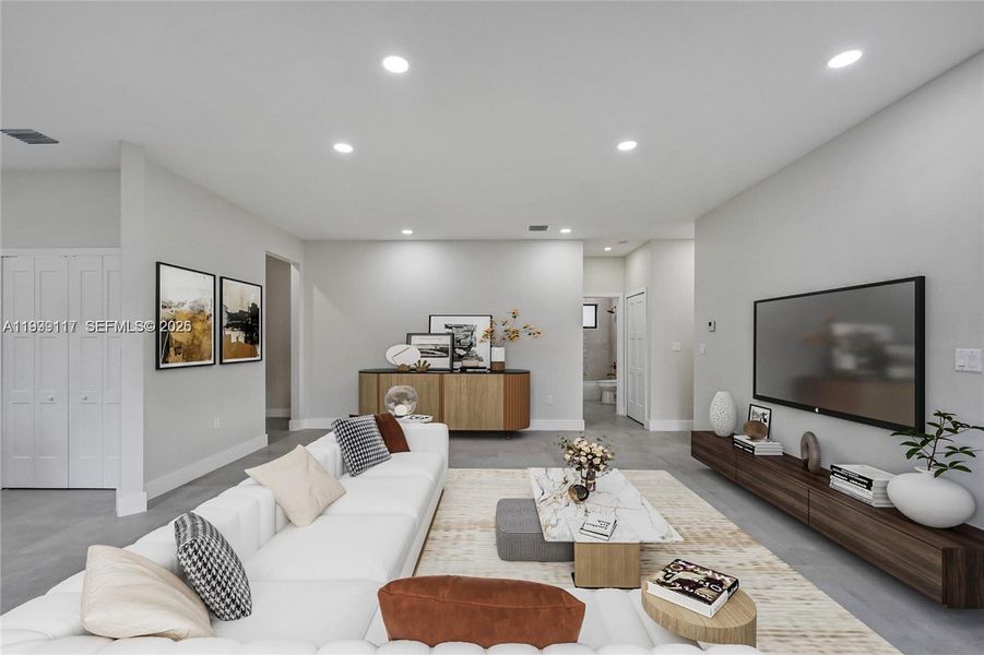 Furnished interior view inside a new home in , West Park (Image 39).