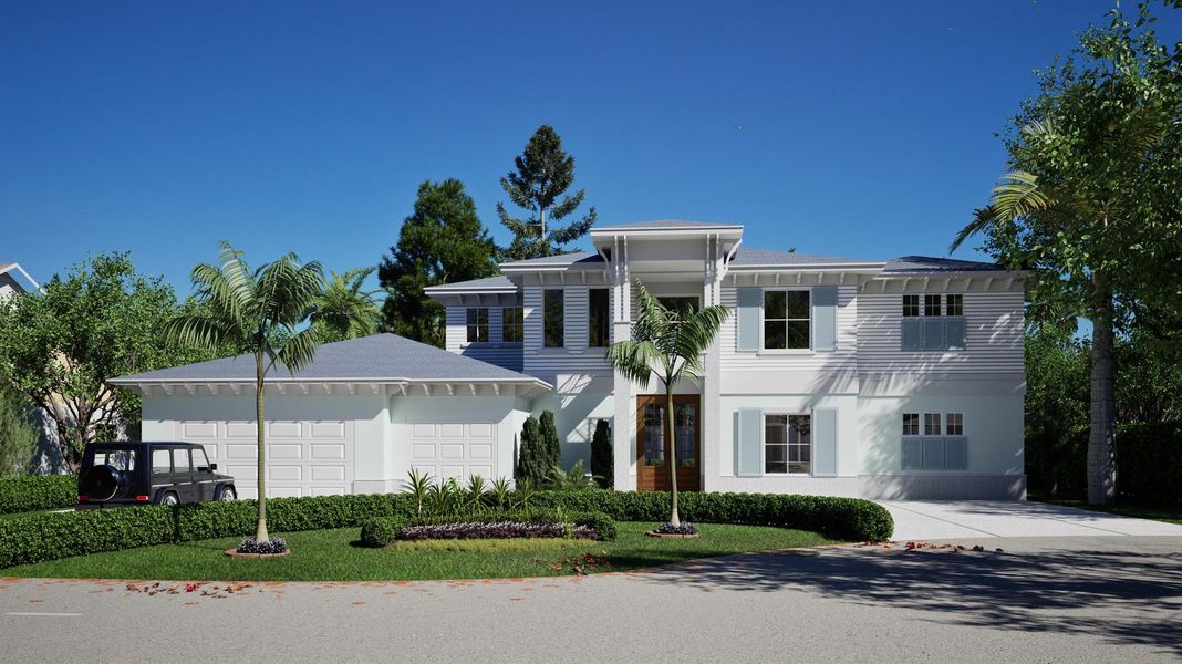 Front exterior of a new home in , West Palm Beach, FL, highlighting curb appeal (Image 1).