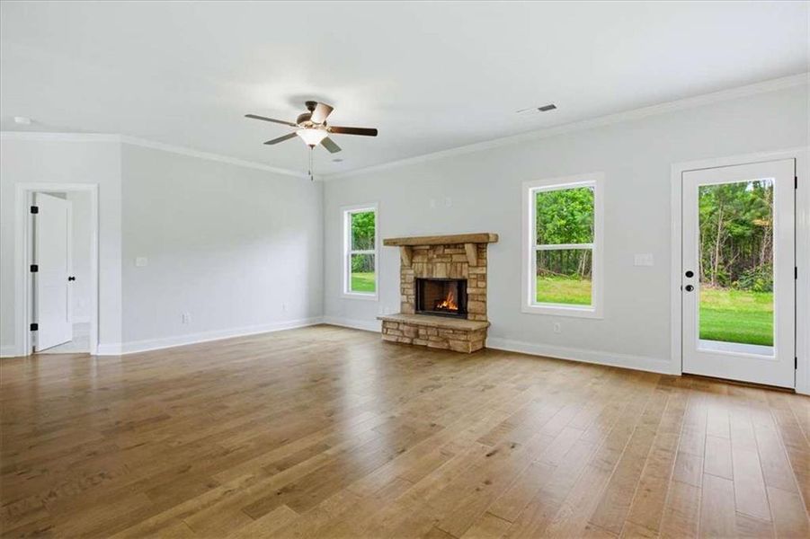 Spacious, unfurnished interior of a new home in , Stockbridge (Image 28).