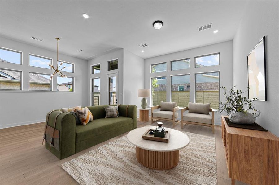 Furnished interior view inside a new home in Treeline, Justin (Image 6).