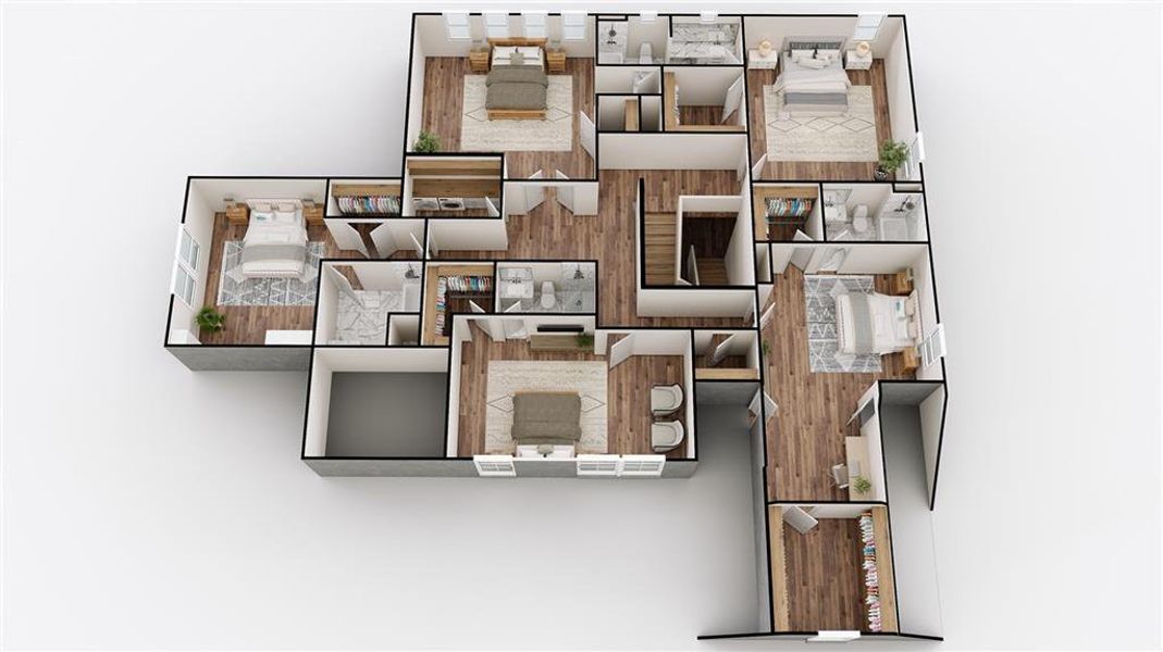 2D floor plan layout of this home in , Buford, GA (Image 2).