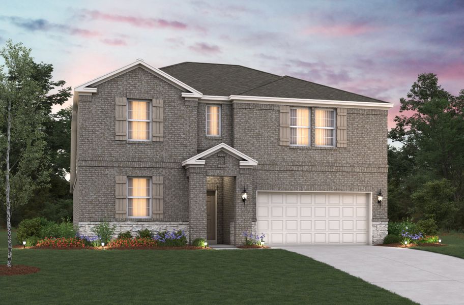 Representative exterior photo of a completed home built from the Rainier by Beazer Homes in Stark Farms, Denton, TX (Image 20). Representative exterior photo of a completed home built from the Rainier by Beazer Homes in Stark Farms, Denton, TX (Image 20).