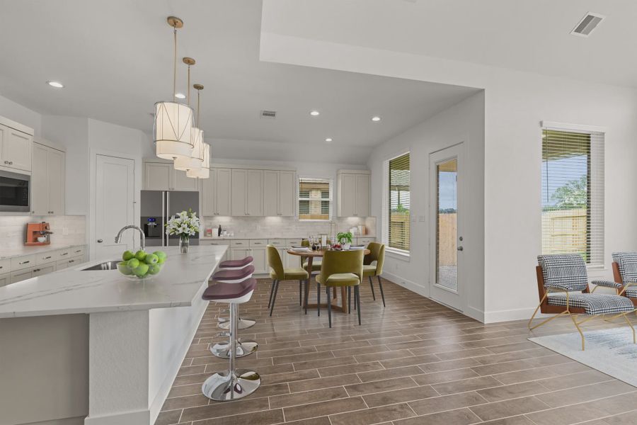 Representative furnished interior of a home built from the Mirabelle by Chesmar Homes in Jordan Ranch 55's, Fulshear (Image 3). Representative furnished interior of a home built from the Mirabelle by Chesmar Homes in Jordan Ranch 55's, Fulshear (Image 3).