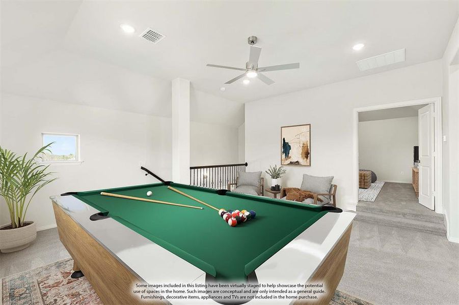 Furnished interior view inside a new home in Sunrise at Garden Valley, Waxahachie (Image 17). Furnished interior view inside a new home in Sunrise at Garden Valley, Waxahachie (Image 17).