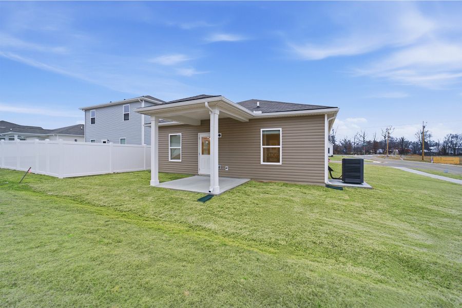 Exterior details and patio area of a home in Stonehenge, Manchester (Image 4). Exterior details and patio area of a home in Stonehenge, Manchester (Image 4).