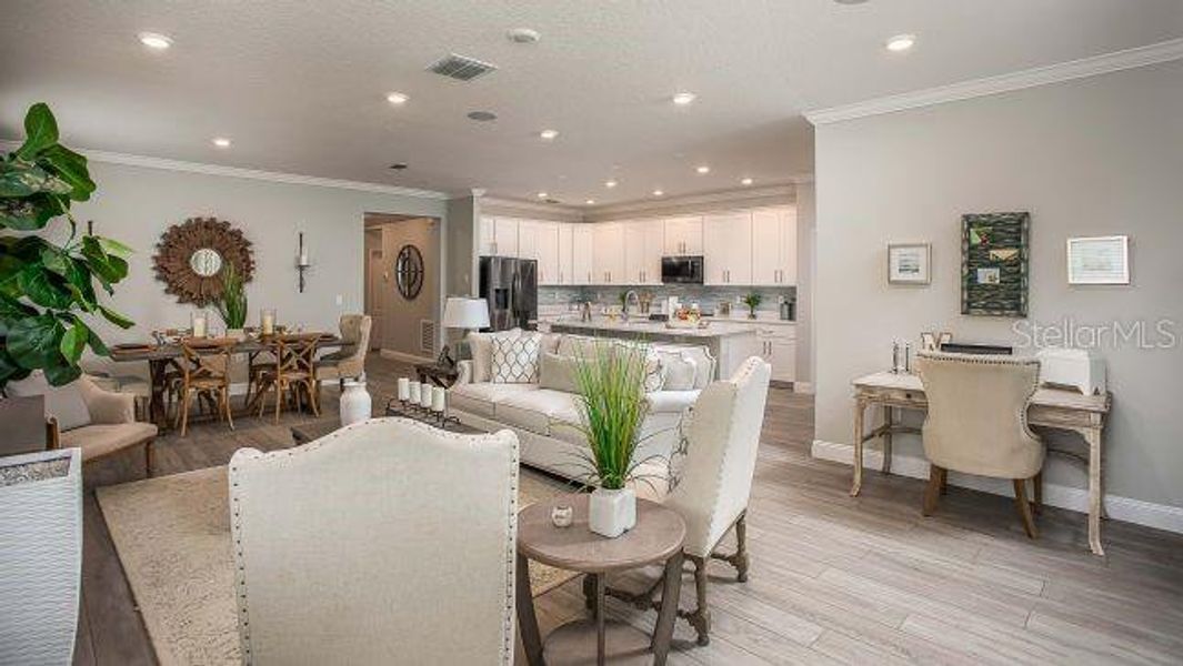 Furnished interior view inside a new home in The Reserve At Hammock Oaks, Lady Lake (Image 12). Furnished interior view inside a new home in The Reserve At Hammock Oaks, Lady Lake (Image 12).
