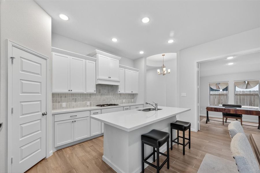 Furnished interior view inside a new home in Sienna 40', Missouri City (Image 11). Furnished interior view inside a new home in Sienna 40', Missouri City (Image 11).