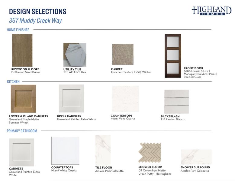 Sample of building materials used in homes in 6 Creeks at Waterridge: 60ft. lots, Kyle (Image 19).