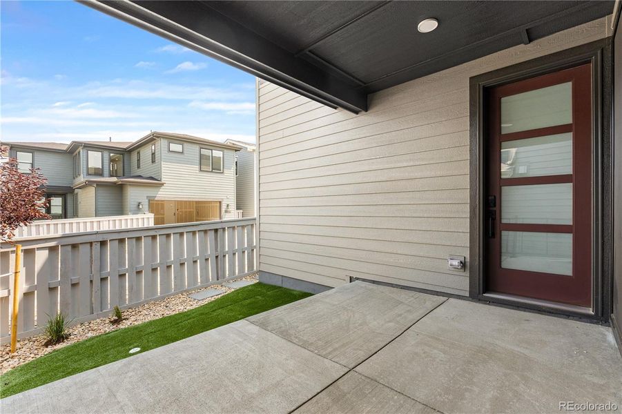 Front exterior of a new home in Storytellers at Lyric, Lone Tree, CO, highlighting curb appeal (Image 1).