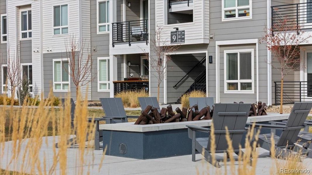 Exterior details and patio area of a home in Gateway Commons, Denver (Image 2).