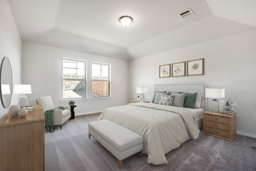 Representative furnished interior of a home built from the Sierra by Beazer Homes in Whitewing Trails: Meadows 50', Princeton (Image 6).