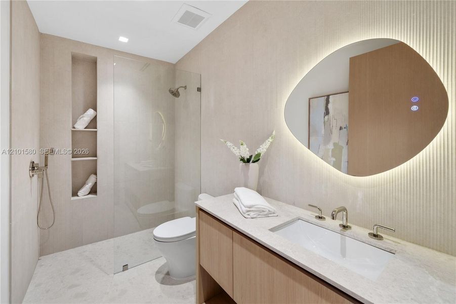 Furnished interior view inside a new home in , Miami (Image 34).