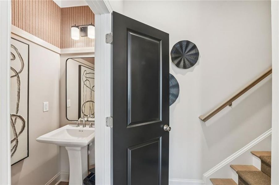 Main level half bathroom