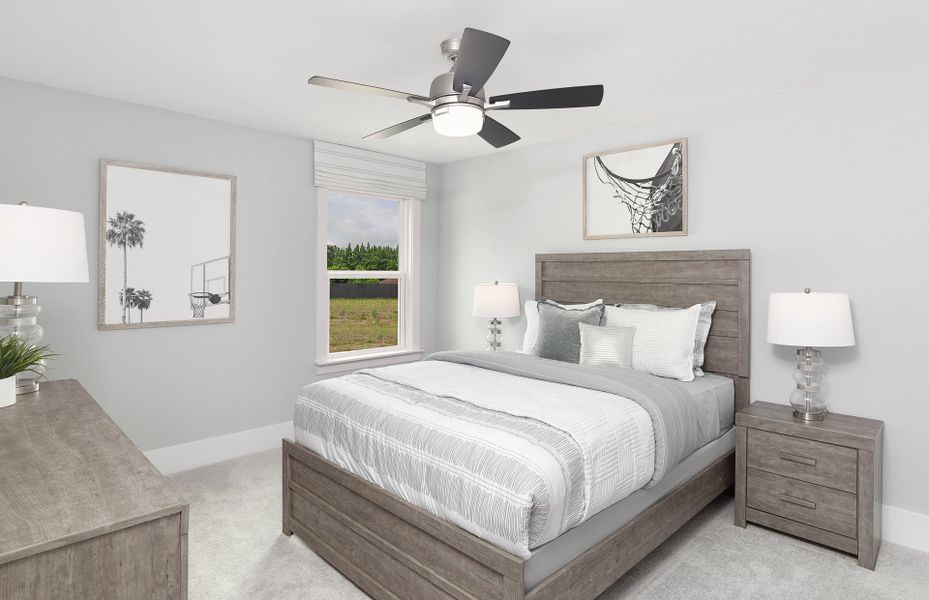 Spacious and bright secondary bedrooms with room for your guests to relax. Spacious and bright secondary bedrooms with room for your guests to relax.