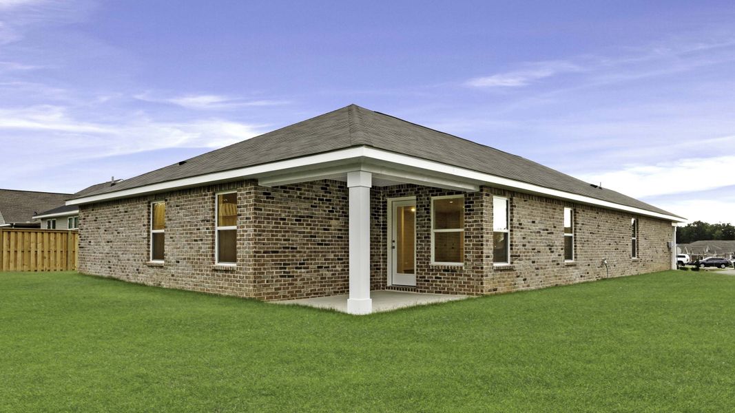 Exterior details and patio area of a home in Bailey Park, Fayetteville (Image 3).