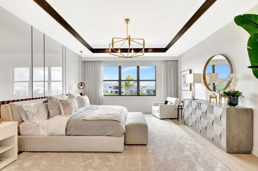 Furnished interior view inside a new home in Apex at Avenir, Palm Beach Gardens (Image 48).