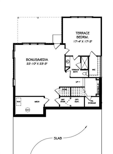 2D floor plan layout of this home in Lakeside at River Green, Canton, GA (Image 5).