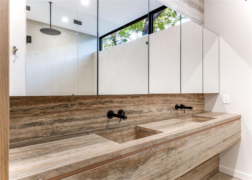 Full bathroom featuring double vanity