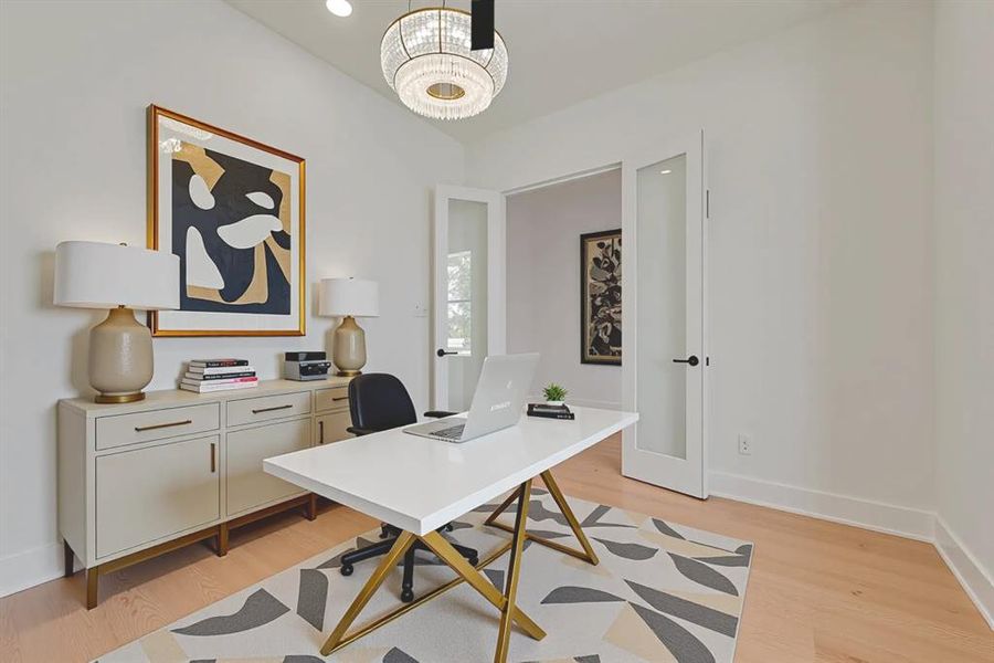 Furnished interior view inside a new home in Estates at Rockhill, Frisco (Image 16).