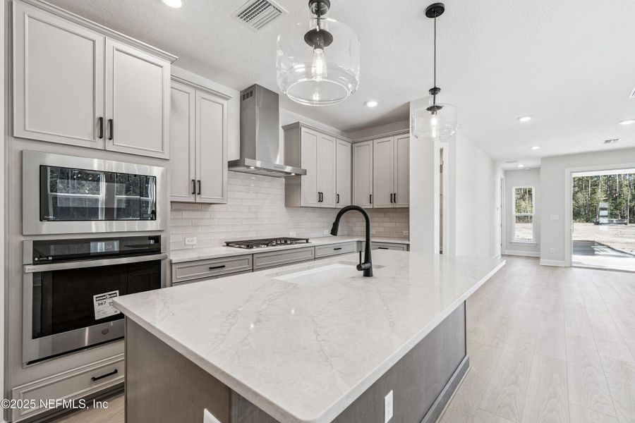 Furnished interior view inside a new home in Evergreen Island at Silverleaf - Classic, St. Augustine (Image 7). Furnished interior view inside a new home in Evergreen Island at Silverleaf - Classic, St. Augustine (Image 7).