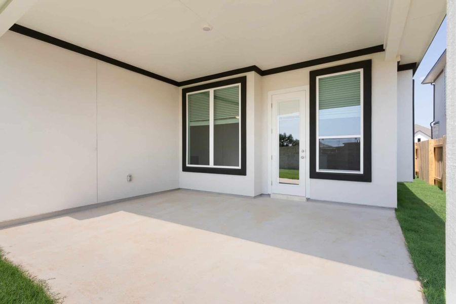 Exterior details and patio area of a home in Parkside on the River, Georgetown (Image 30). Exterior details and patio area of a home in Parkside on the River, Georgetown (Image 30).