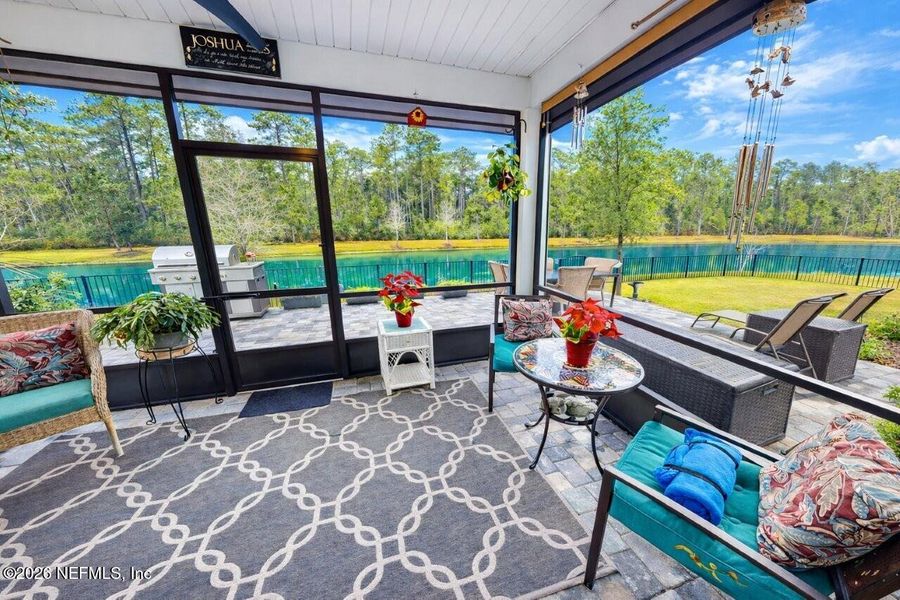 Exterior details and patio area of a home in Stillwater | Active Adult 55+, St. Johns (Image 22).