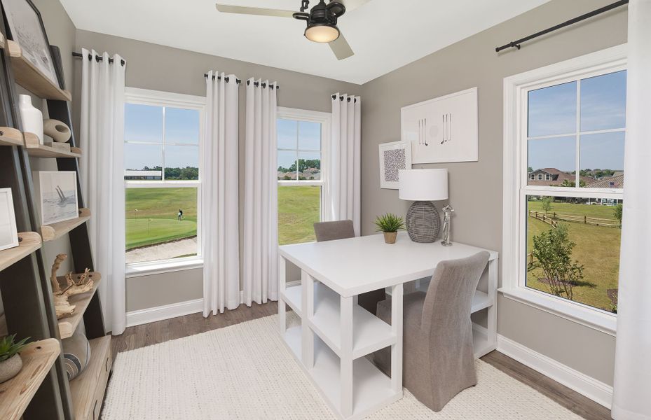 Representative furnished interior of a home built from the Byrnes 3 Story by Pulte Homes in Long Savanna, Charleston (Image 9).