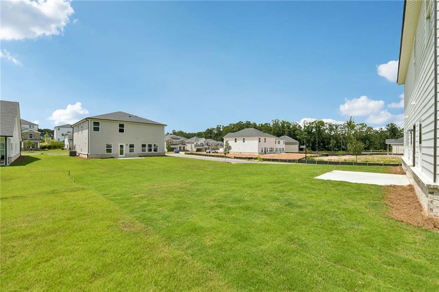 Exterior details and patio area of a home in Parkside at Grayson, Grayson (Image 29).