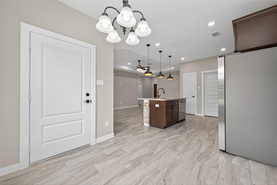 Furnished interior view inside a new home in , Cleveland (Image 9).