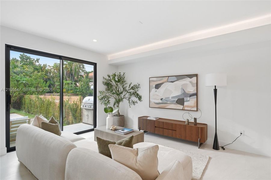 Furnished interior view inside a new home in , Miami (Image 12).