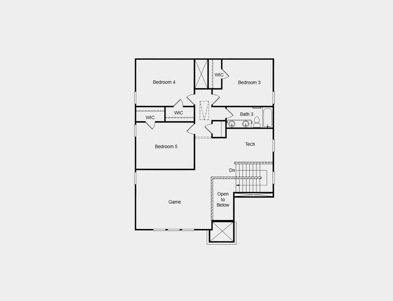 2D floor plan layout for the Walnut by Taylor Morrison in Hockley Meadows 45s, Hockley, TX (Image 4). 2D floor plan layout for the Walnut by Taylor Morrison in Hockley Meadows 45s, Hockley, TX (Image 4).