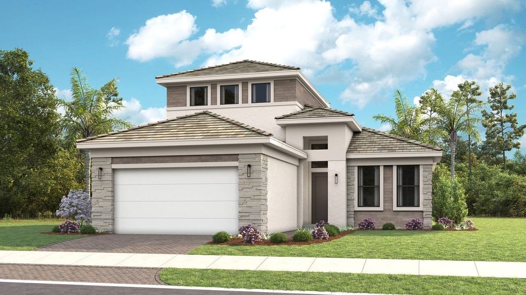 Tropical Modern - Front Load Garage with Bonus